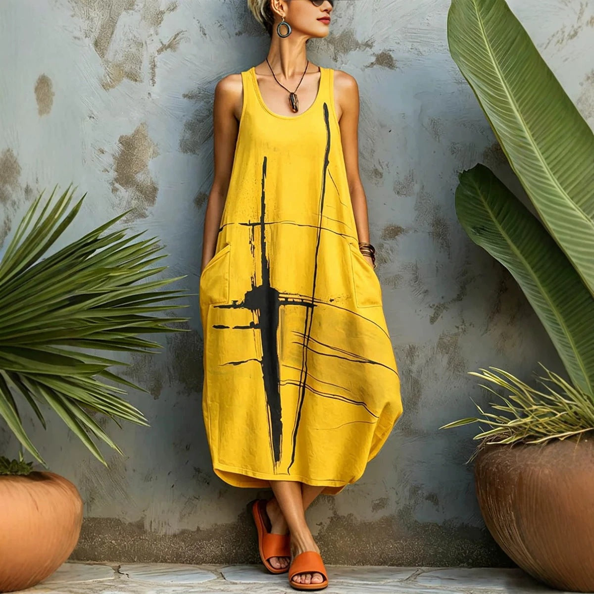 Sommerliches Casual-Kleid mit Taschen – Bild 6 | LuxeStyle