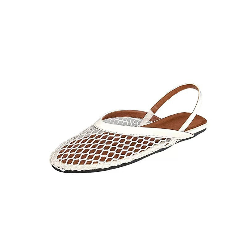 Mesh-Sandalen mit runder Zehenkappe