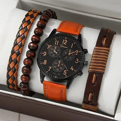 Herren Business-Geschenkset: Armbanduhr mit Accessoires – Ansicht 5