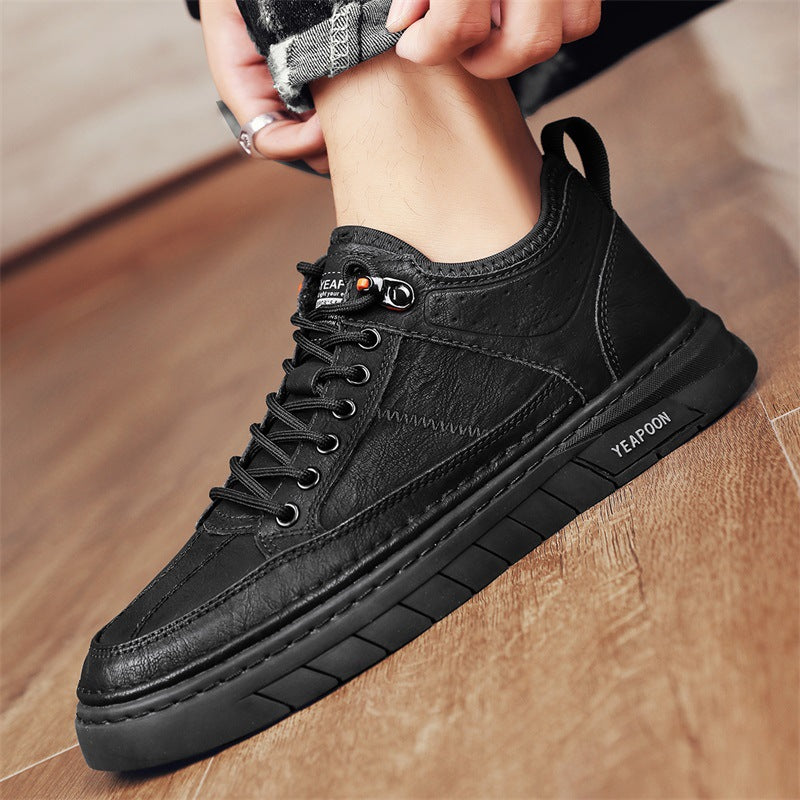 Männer-Low-Top-Lederschuhe mit rutschfester Sohle – Bild 4 | LuxeStyle