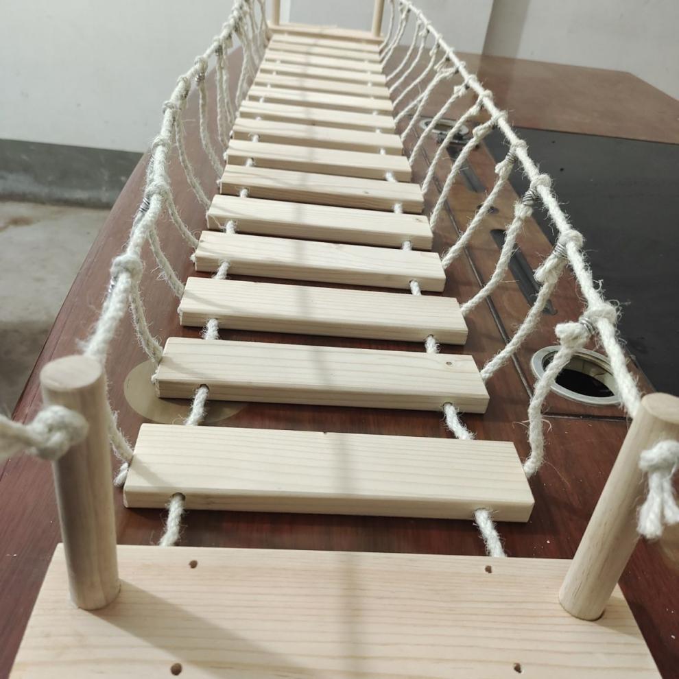 Xilan Kiefer Katzen-Hängebrücke mit Kletternest
