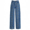 Blaues Straight-Jeans
