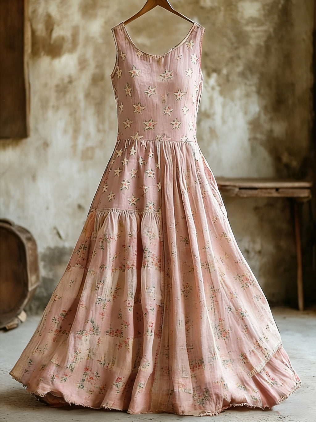 Oberkörper-Kleid mit Stern- und Mondmuster – Bild 8 | LuxeStyle