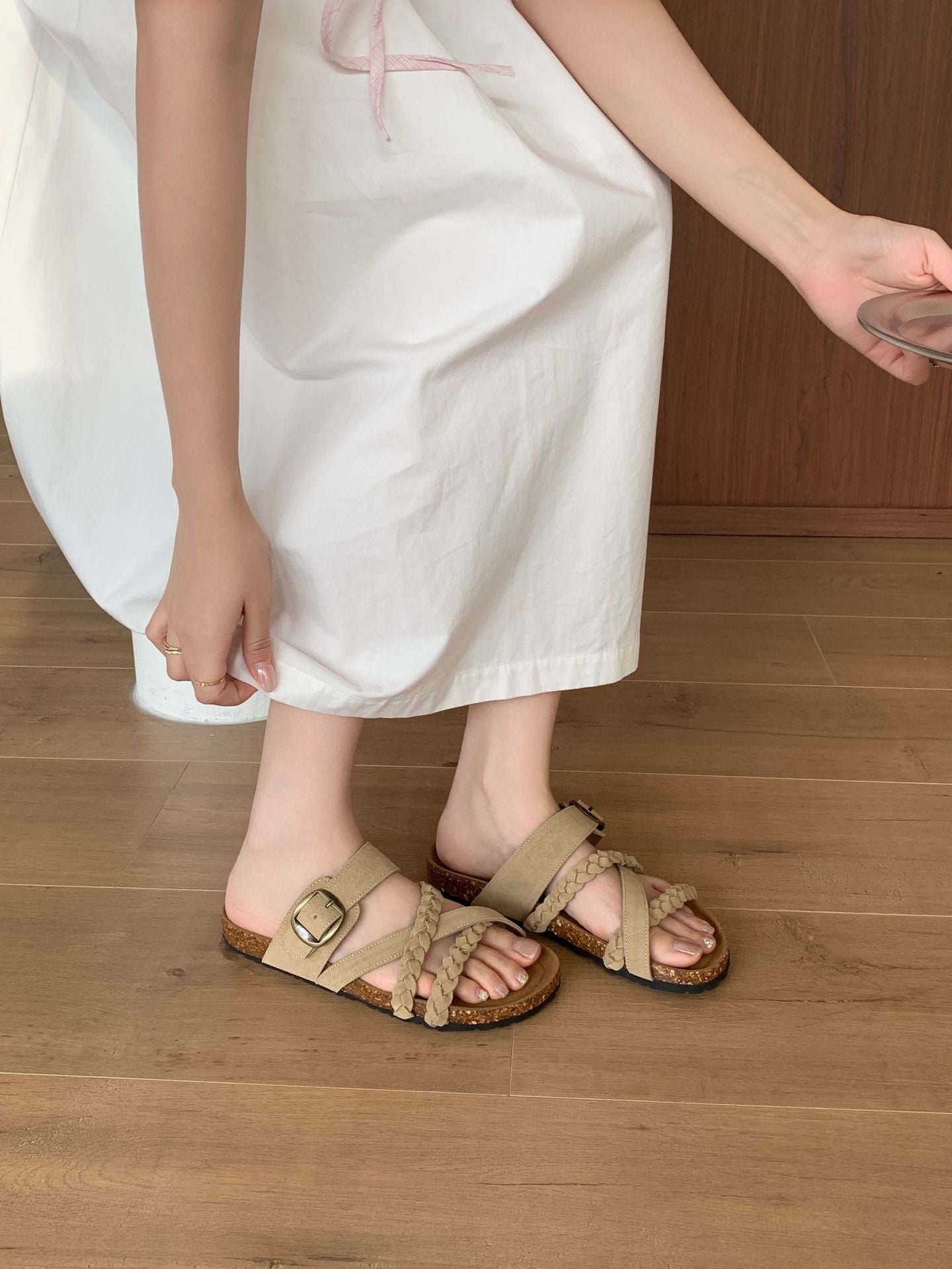 Retro Mori-Style Zehenfreie Outdoor-Slipper