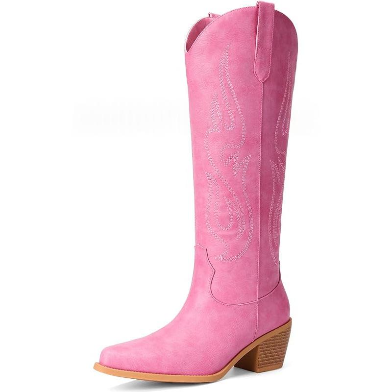 Western Stiefel mit hohem Schaft und seitlichem Reissverschluss