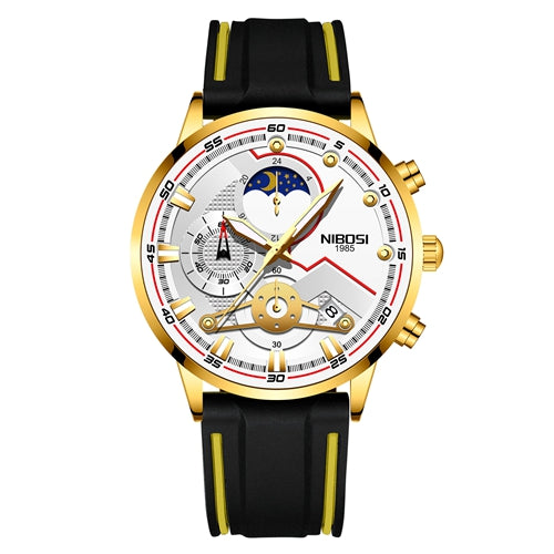 Herren-Quarzuhr mit Chronograph und Mondphase – Bild 9 | LuxeStyle