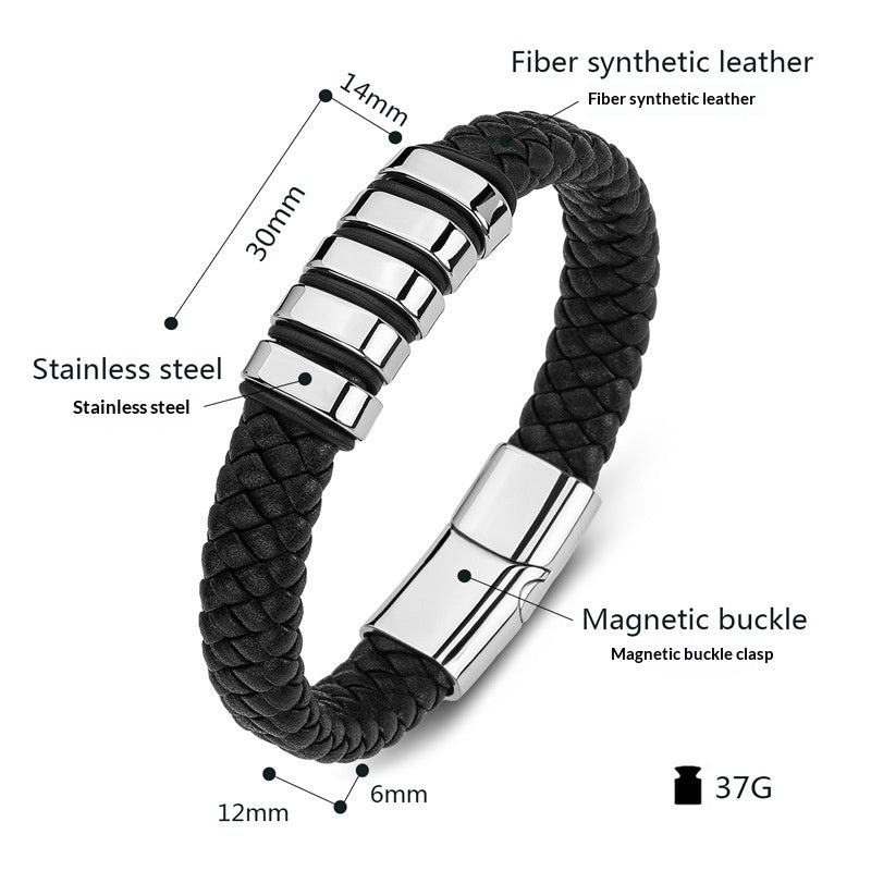 Lederarmband aus Titanstahl – Bild 2 | LuxeStyle
