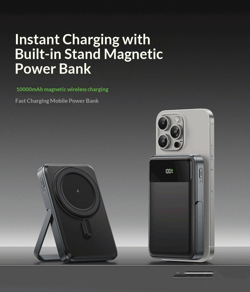 Kabellose Powerbank mit Kabel und Magnet