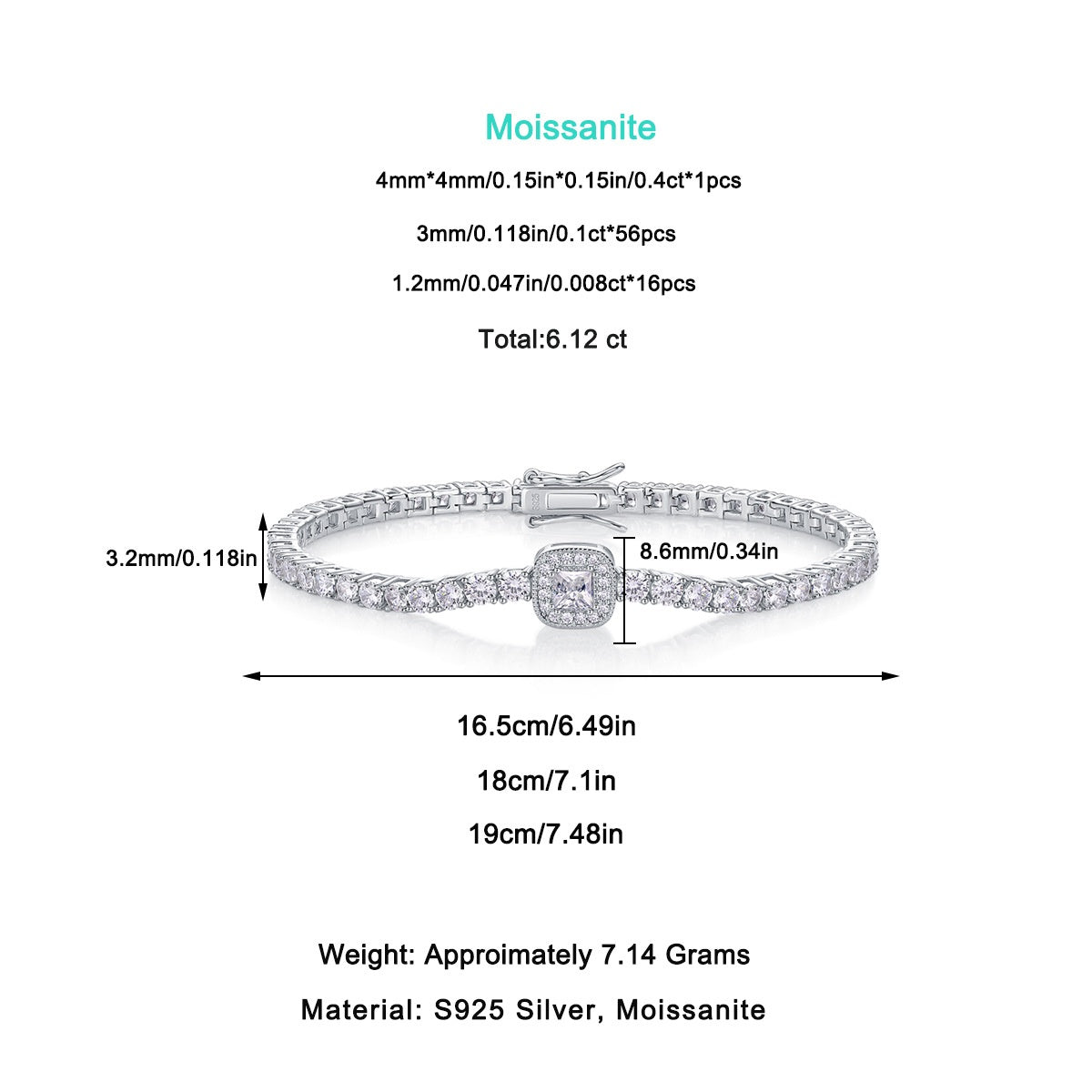 Mozambique Flower Tennis Armband – Bild 2 | LuxeStyle