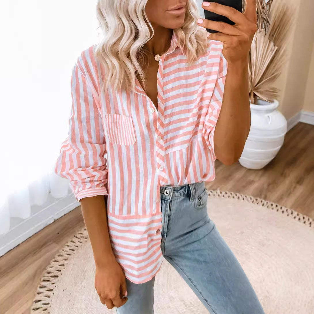 Gestreiftes Ombre Langarmshirt – Bild 5 | LuxeStyle