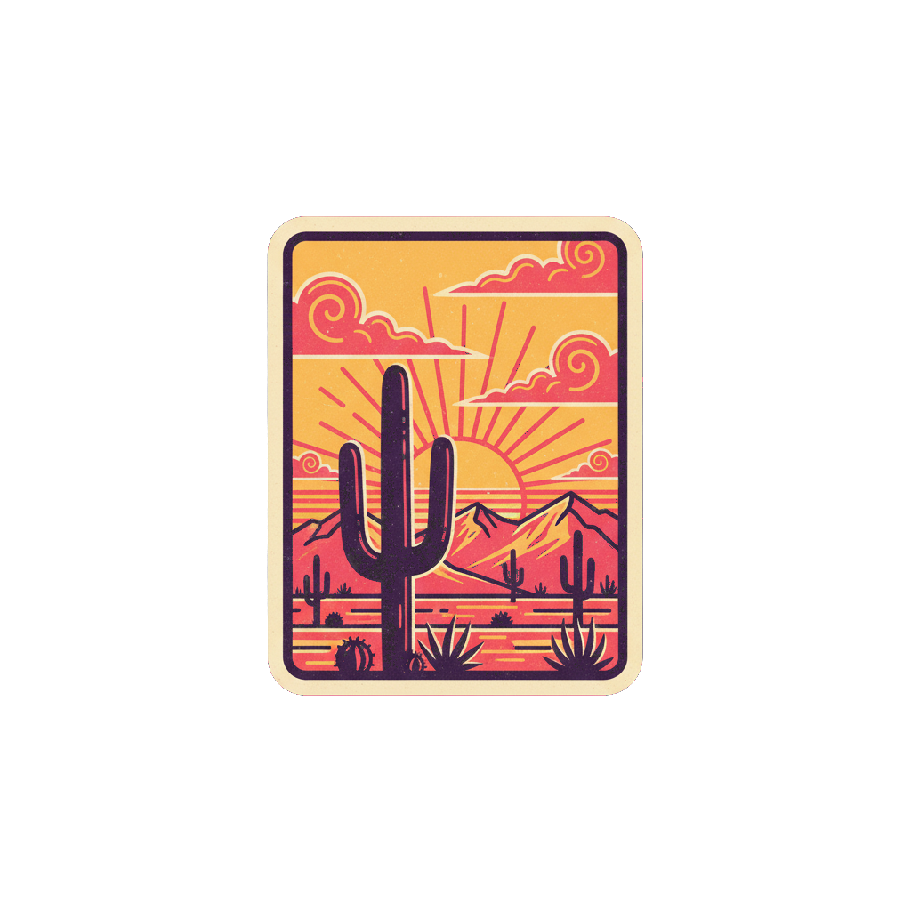 Sticker «Cactus Sunset»