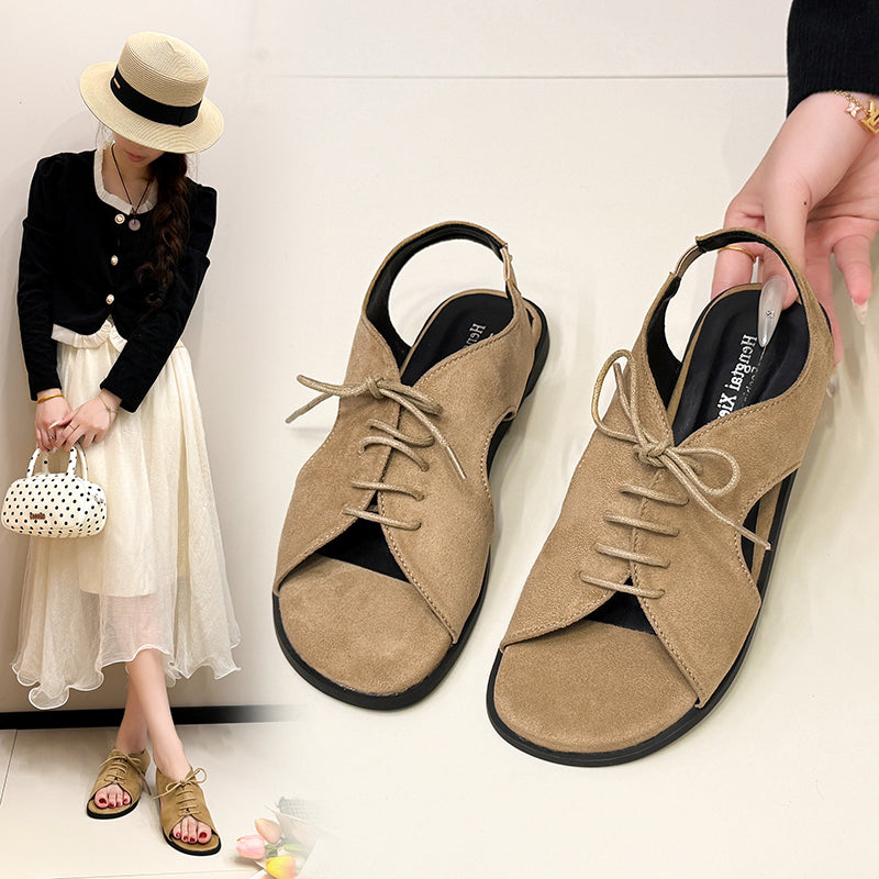 Römische Cut-Out Sandalen mit Schlupfriemen – Strandflips für Damen