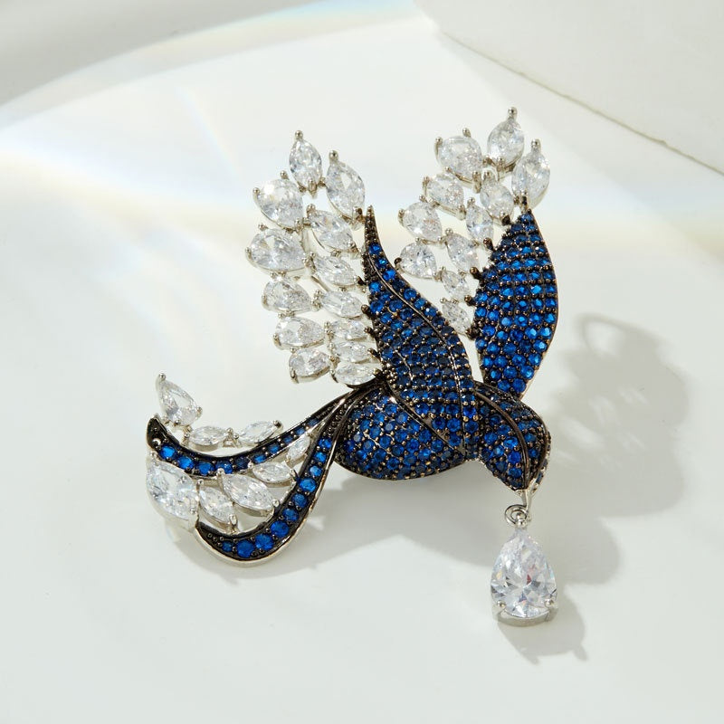 Brosche mit Mikro-Pave-Glanz – Vogel – Bild 7 | LuxeStyle