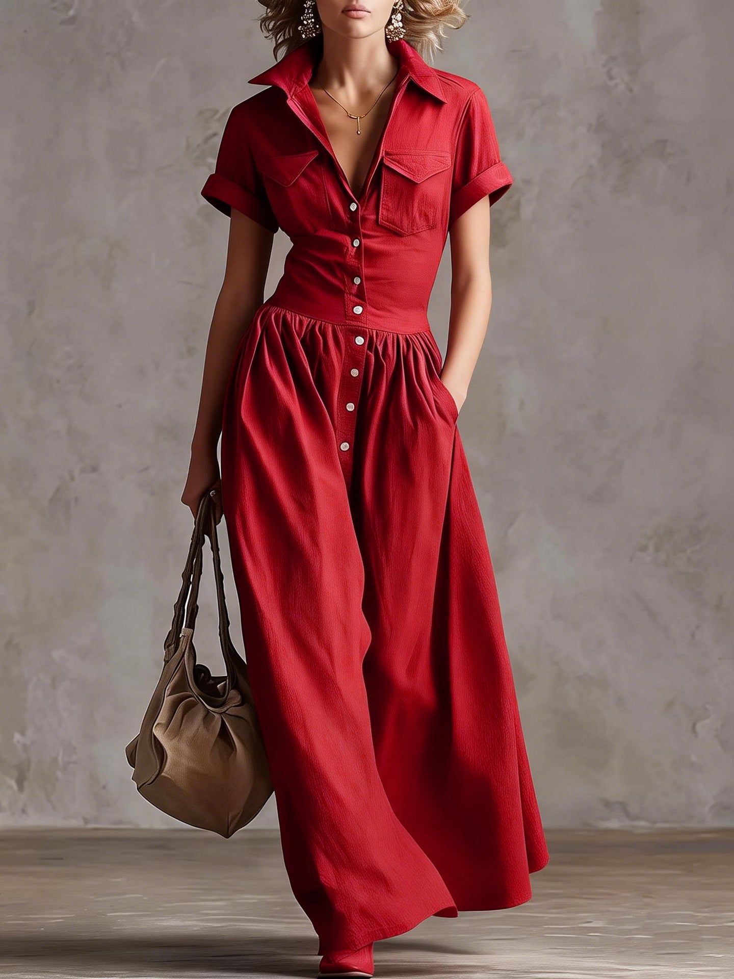 Midi-Sommerkleid «Savanna» im Western-Style, Damen – LuxeStyle