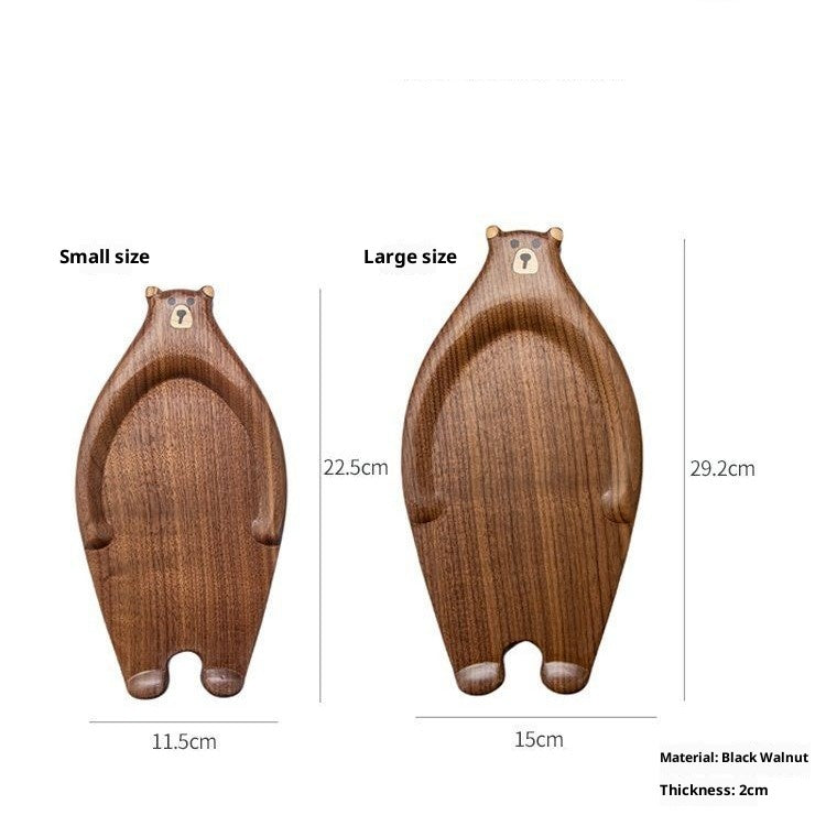 Tierisches Serviertablett aus Holz