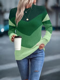 Eleganter Strickpullover mit Farbblock – Ansicht 4