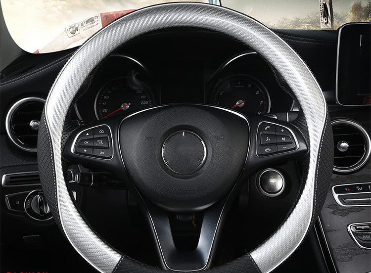 Autolosetuch Rund D-Form Carbon-Optik