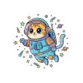 Sticker «Cat Astronaut»