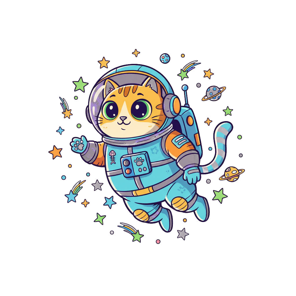 Sticker «Cat Astronaut»