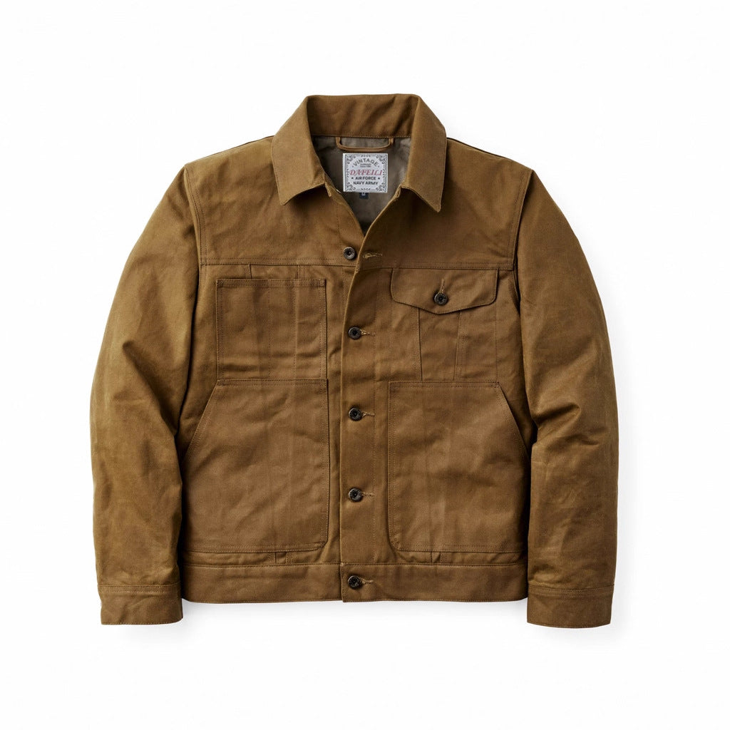 Herren Retro-Übergangsjacke mit Reverskragen