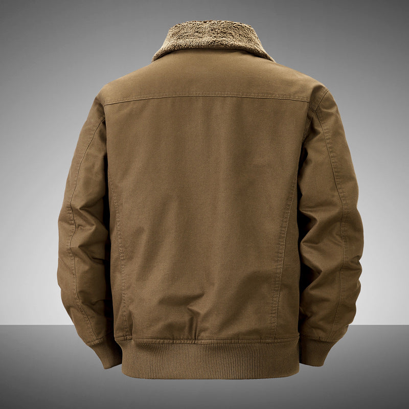 Fleecegefütterte Baumwolljacke für Herren | LuxeStyle