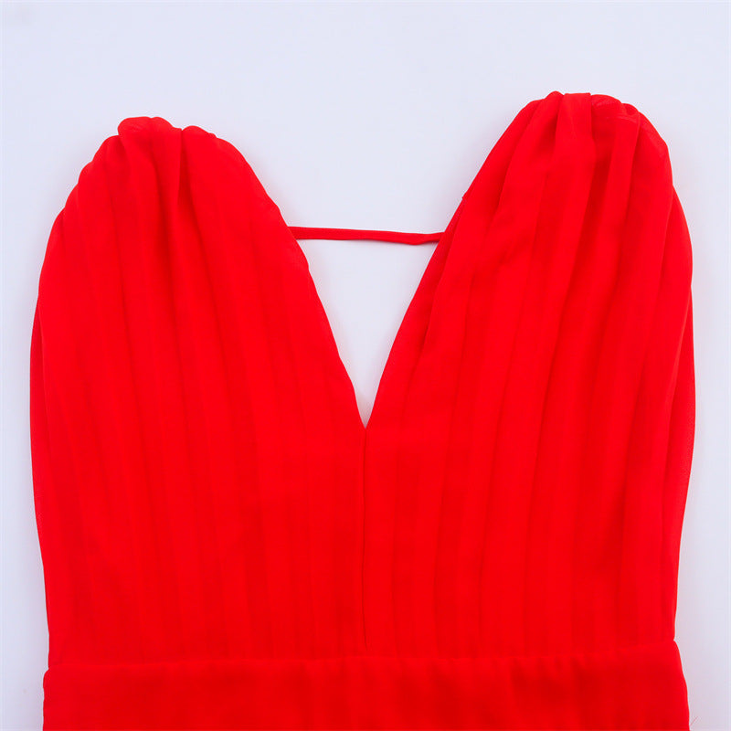 Rotes Midi-Kleid