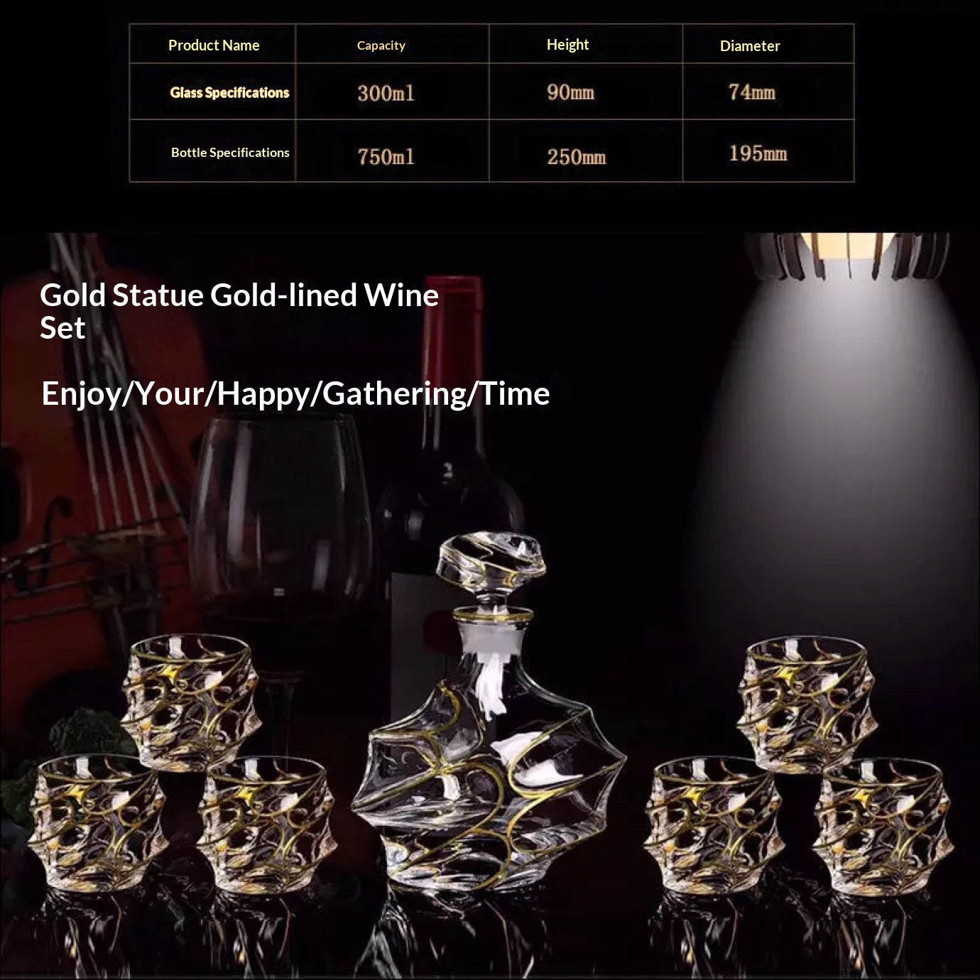Kristall Whiskey Tassen Set