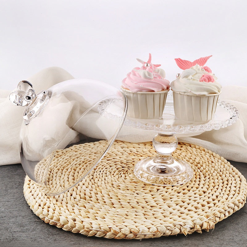 Herzförmige Glas Etagere für Kuchen & Desserts