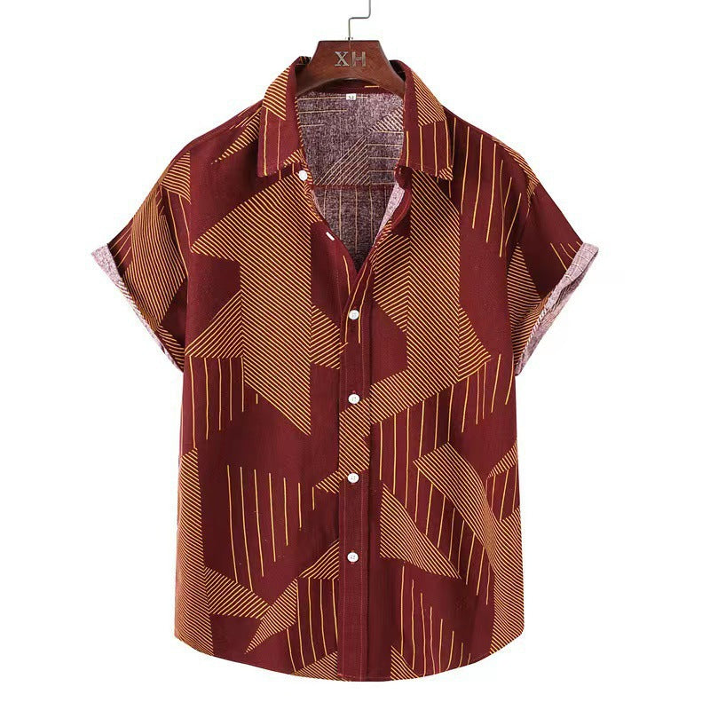 Shortsleeve Herren Shirt mit Streifenprint – Bild 5 | LuxeStyle