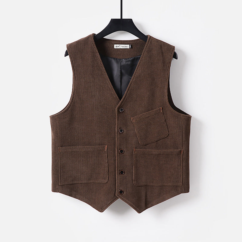 Cord-Gilet im Preppy-Stil für Herren