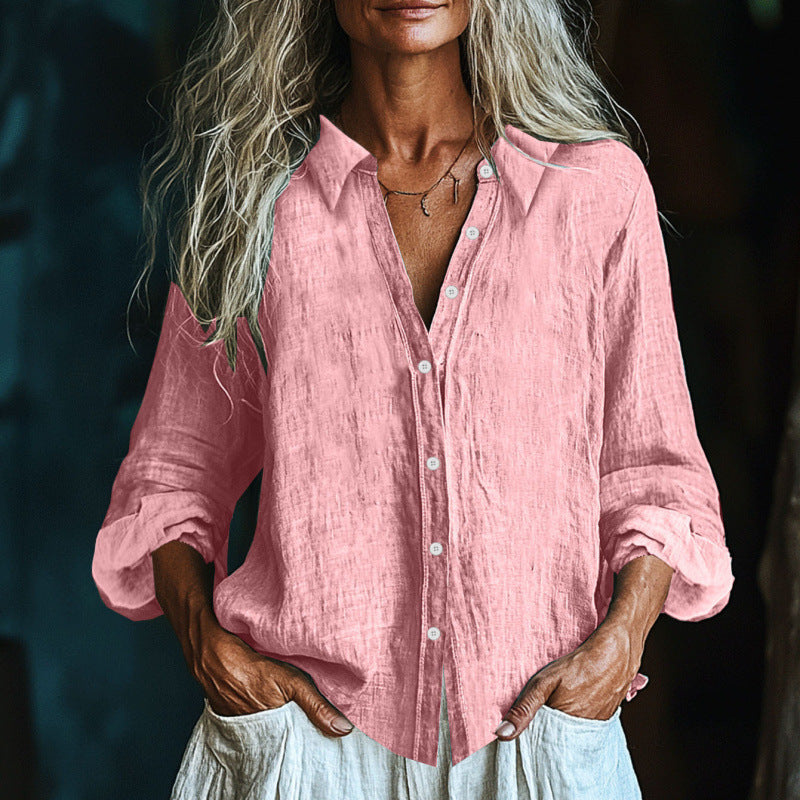 Damen Hemd aus Baumwoll-Leinen-Mix – Bild 12 | LuxeStyle