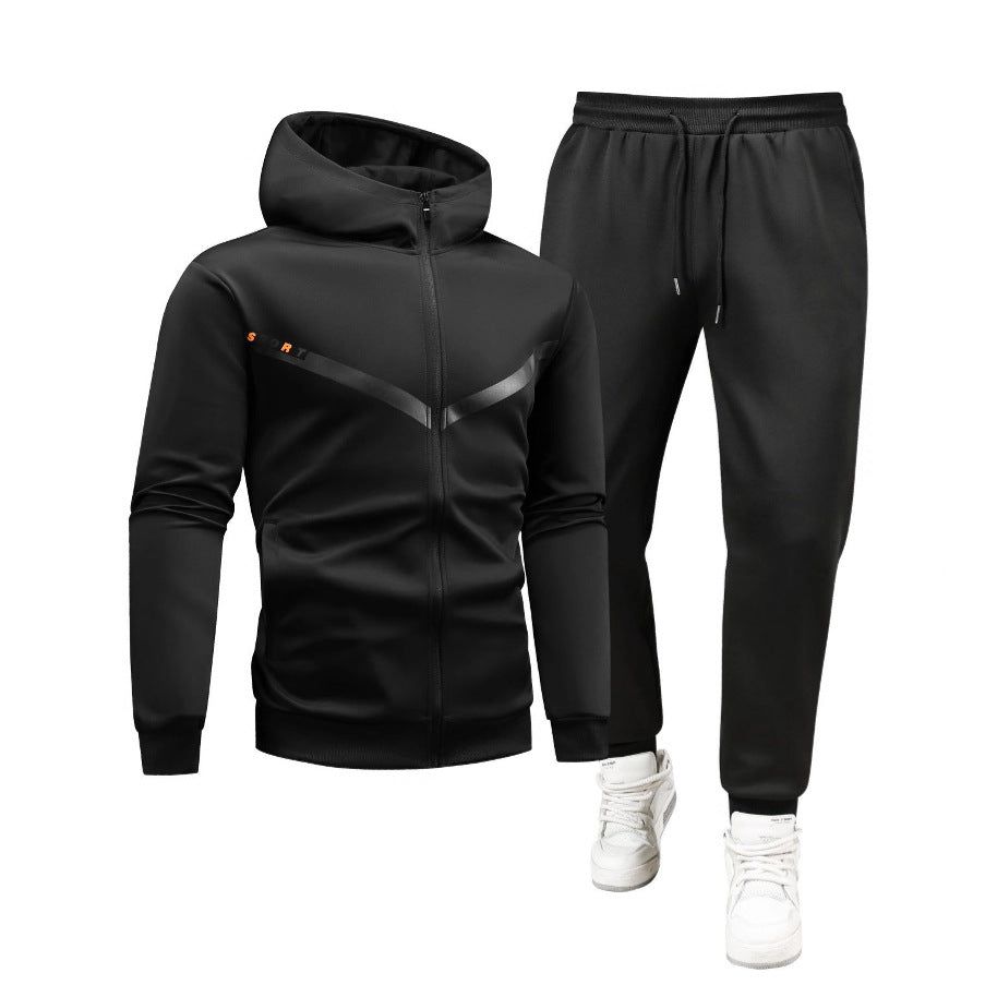 Kapuzenjacke und Hose Sportanzug