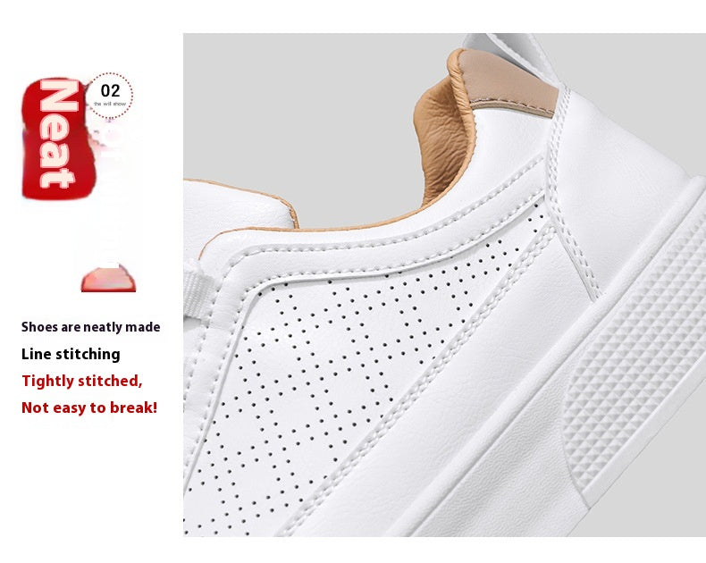 Schlichte weisse Sneaker mit dickem Boden | LuxeStyle