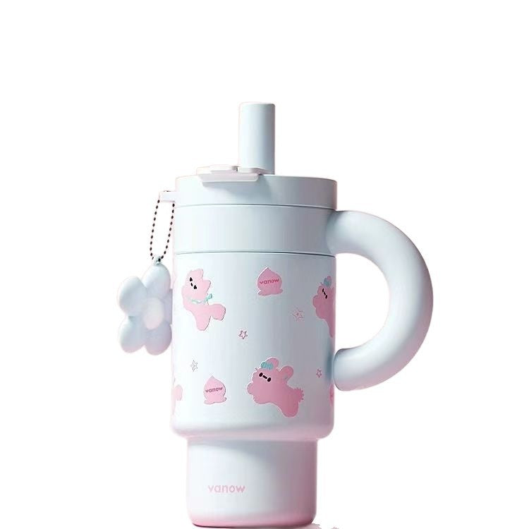 Grosskapazitäts-Wasserflasche mit Strohhalm