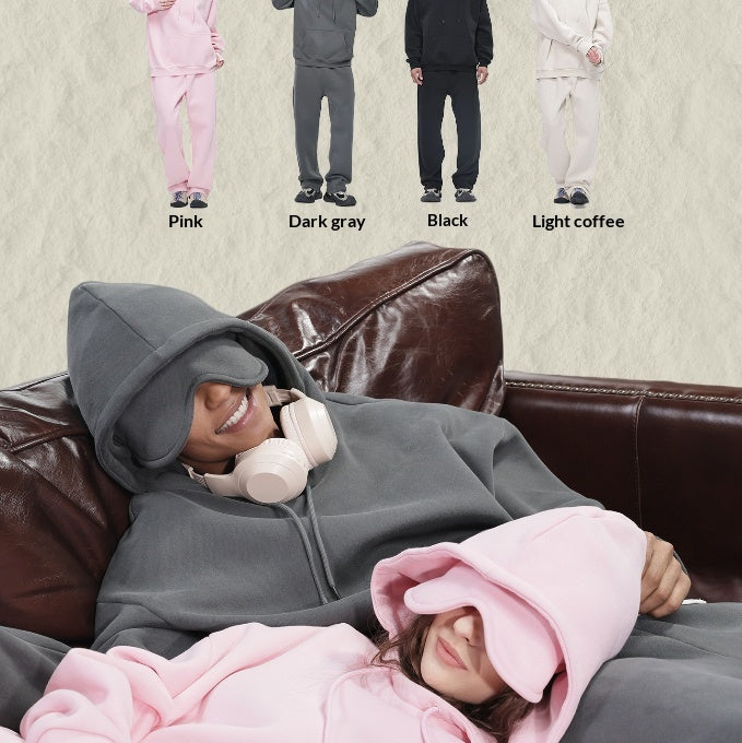 Kapuzenpullover mit Augenmaske und Fleecefutter