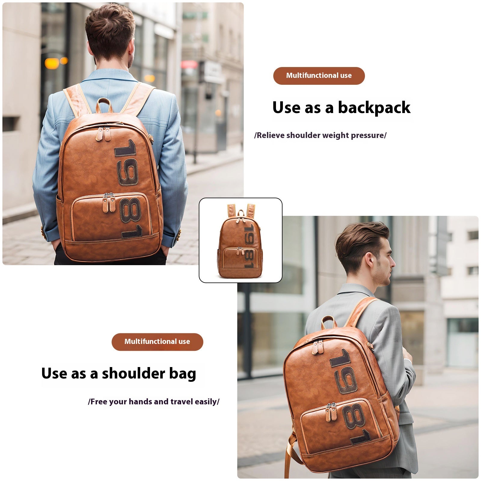 Lederrucksack Grosses Fassungsvermögen