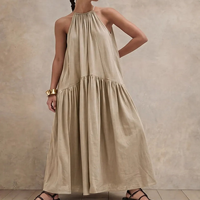 Halterneck Leinenkleid – Bild 5 | LuxeStyle