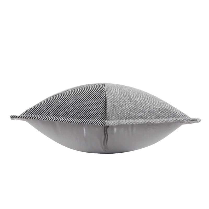 Silbergraues Kissen mit Streifenmuster – Bild 5 | LuxeStyle