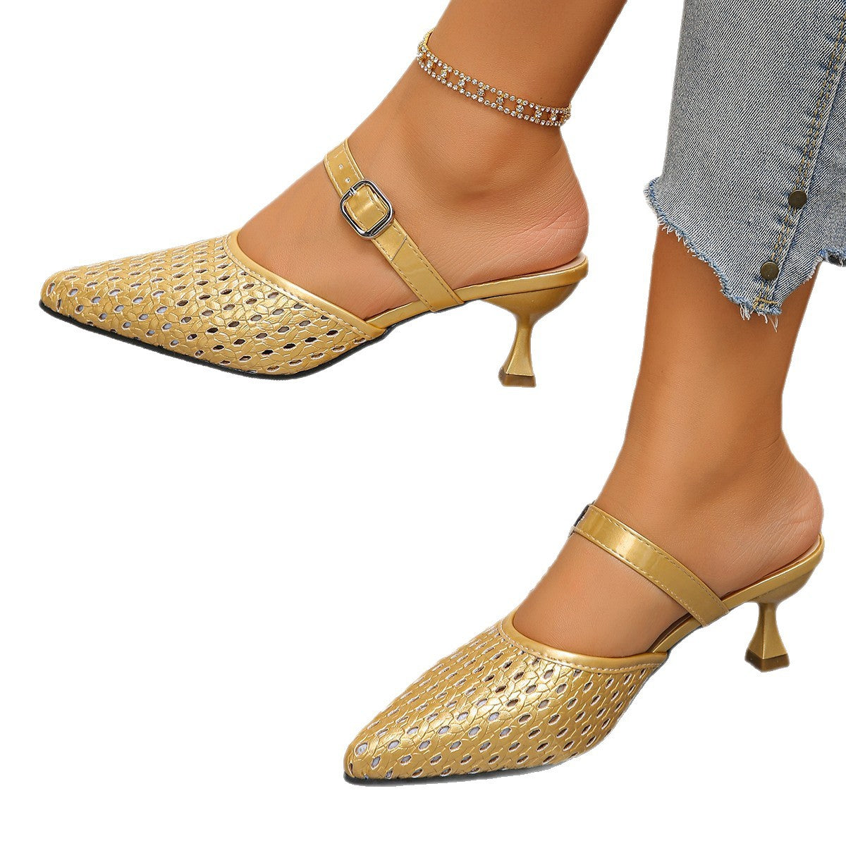 Offene Zeh Sandale mit Stilettoabsatz | LuxeStyle