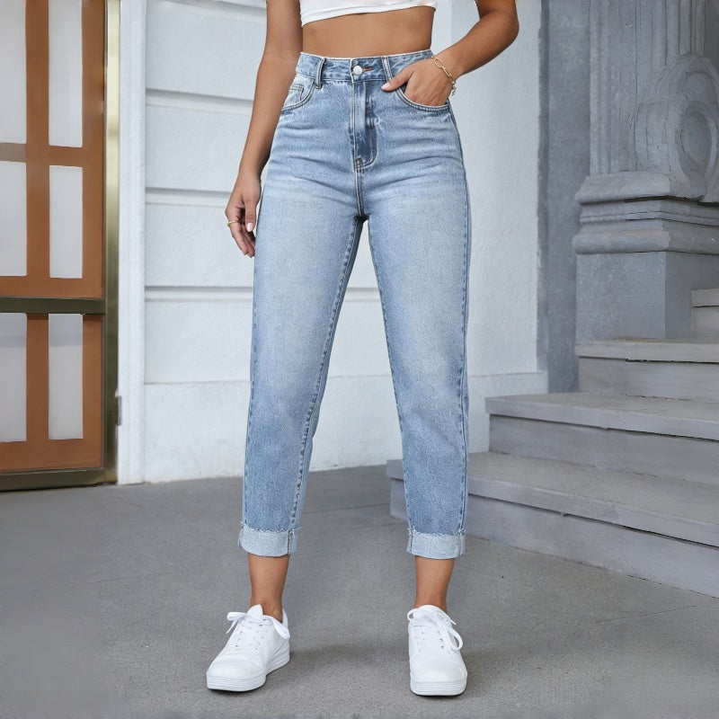 Leichte, blaue Skinny Jeans