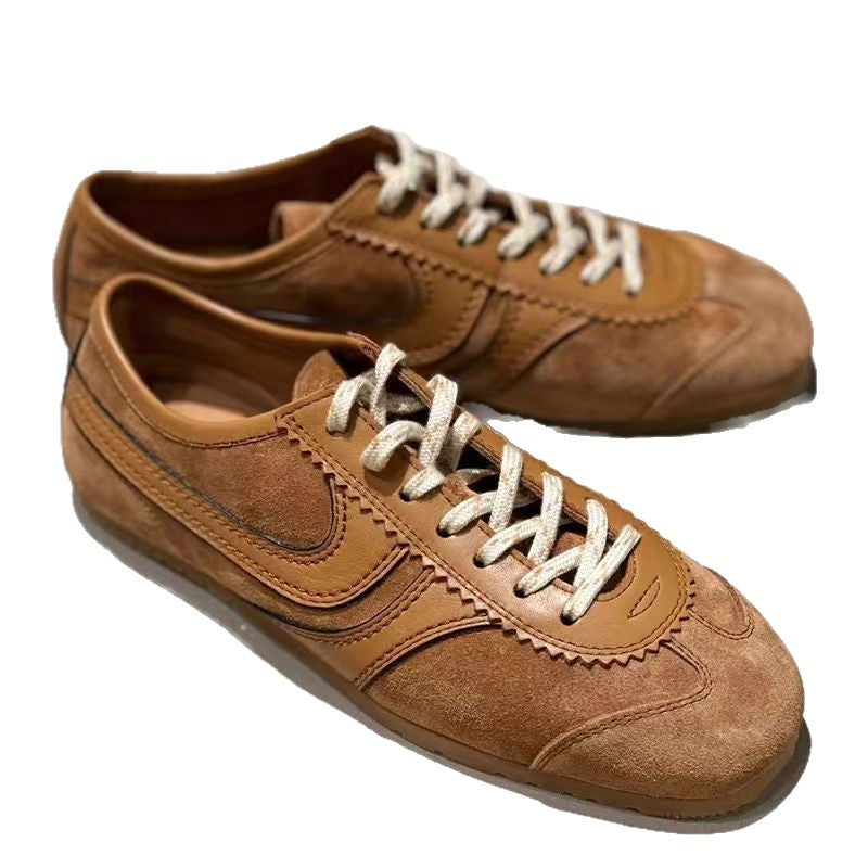 Retro Leder-Sneaker für Damen