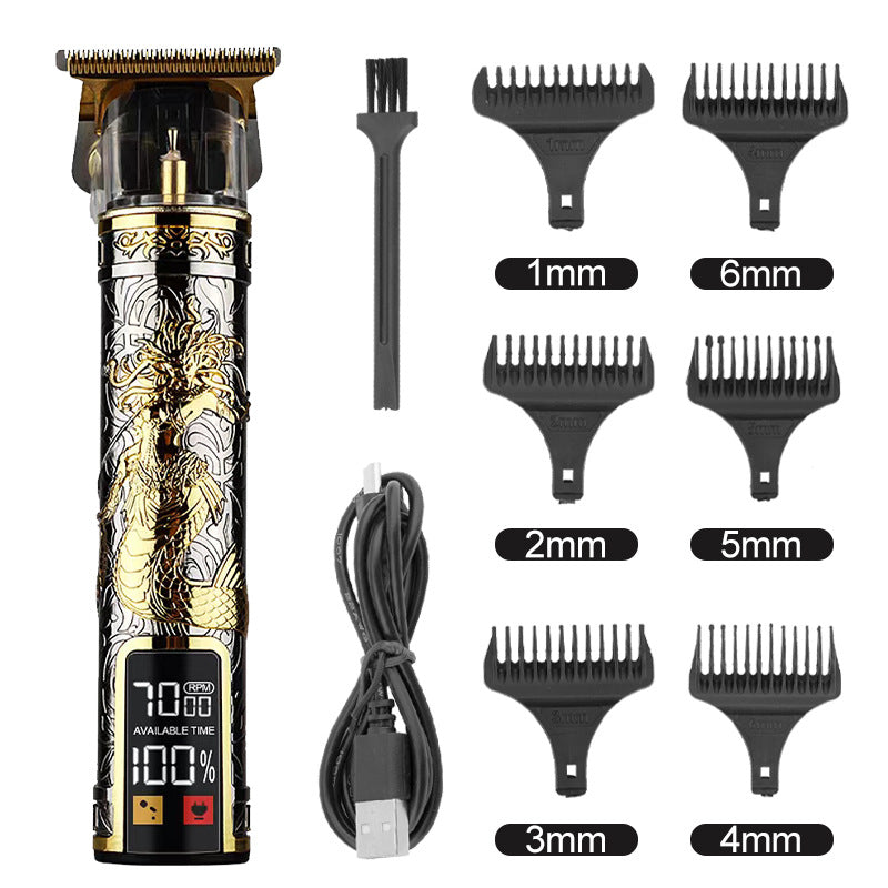 Retro-Haartrimmer mit Öl-Kopfgravierung