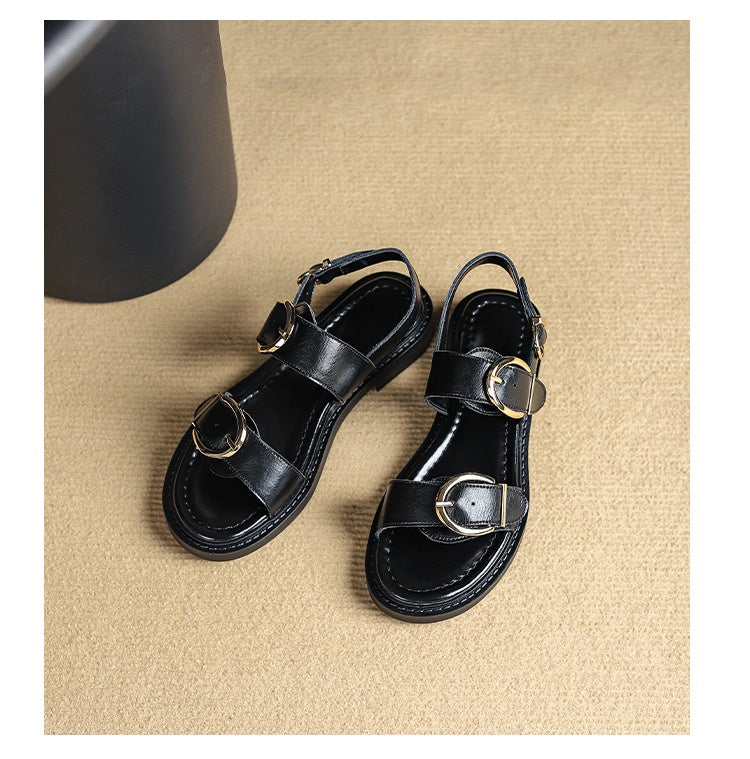 Sandalen mit Knöchelriemen und Schnalle – Bild 16 | LuxeStyle