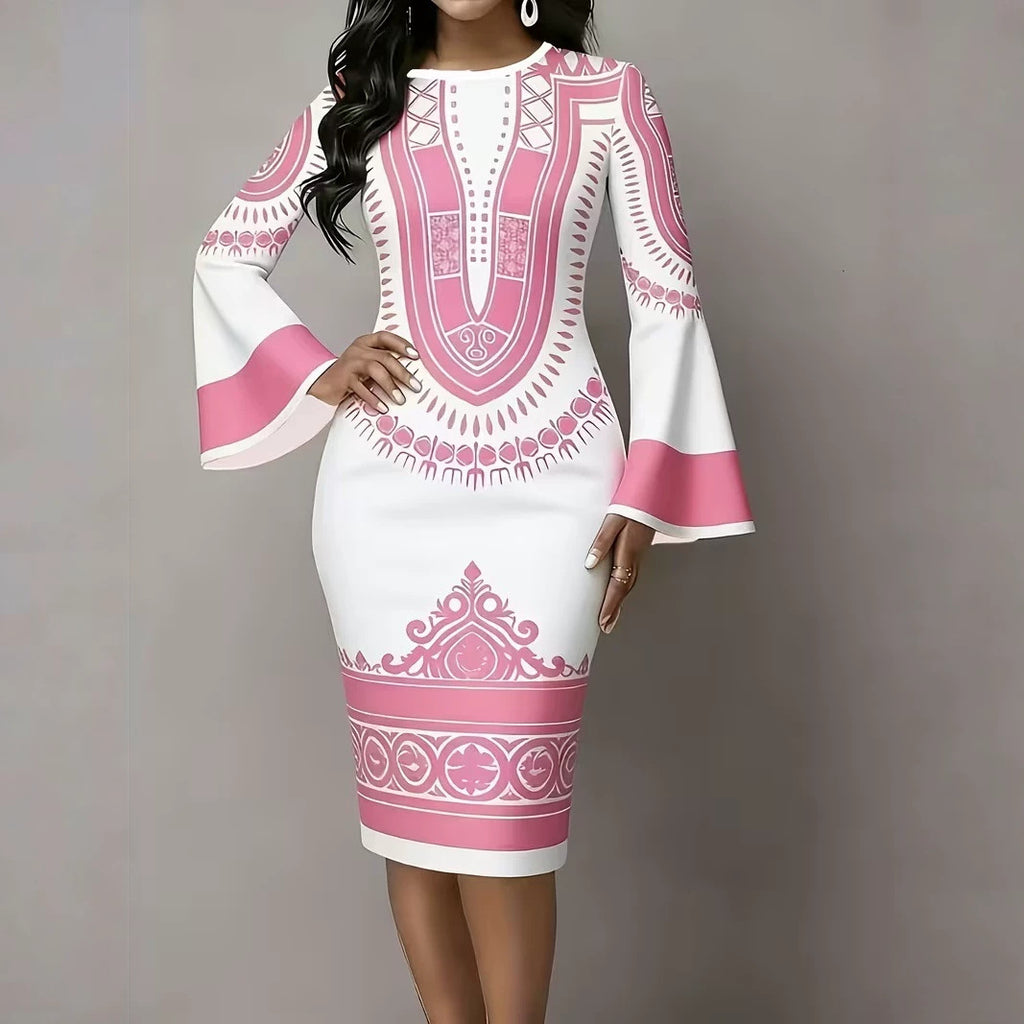 Rundhalsausschnitt Kleid