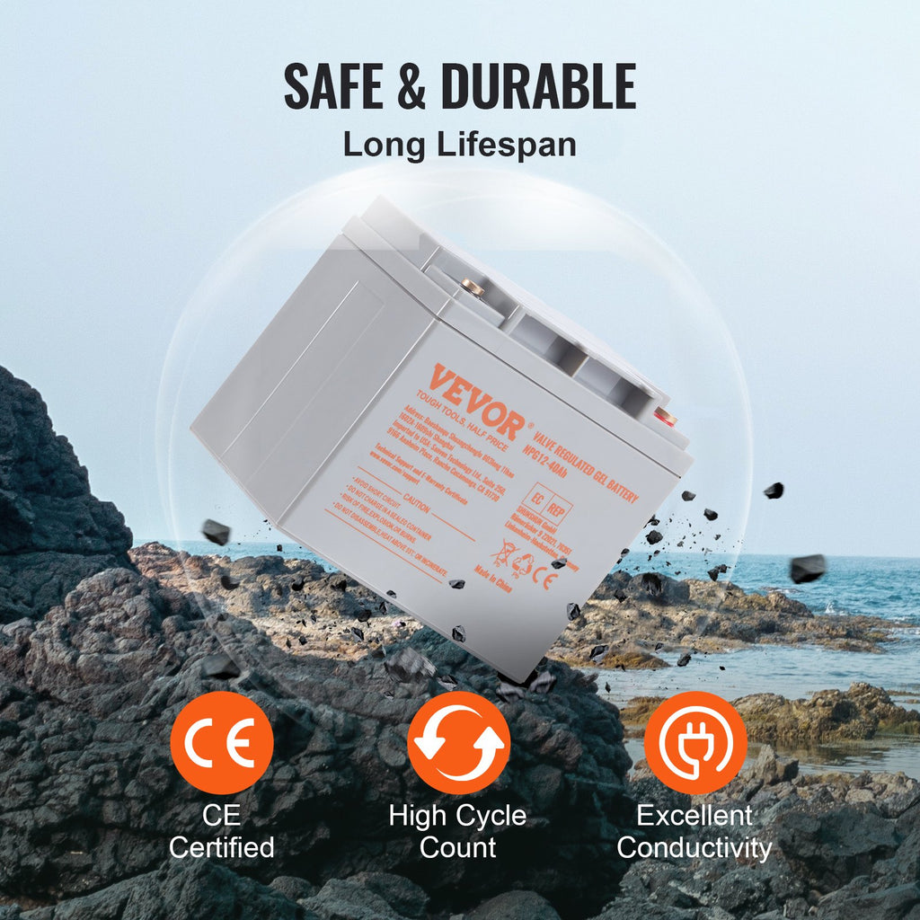 12V 40Ah AGM Deep Cycle Batterie