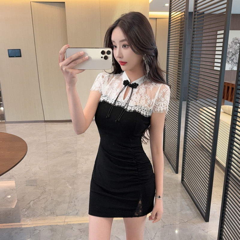 Lace-Panel Cheongsam-Kleid – Bild 4 | LuxeStyle