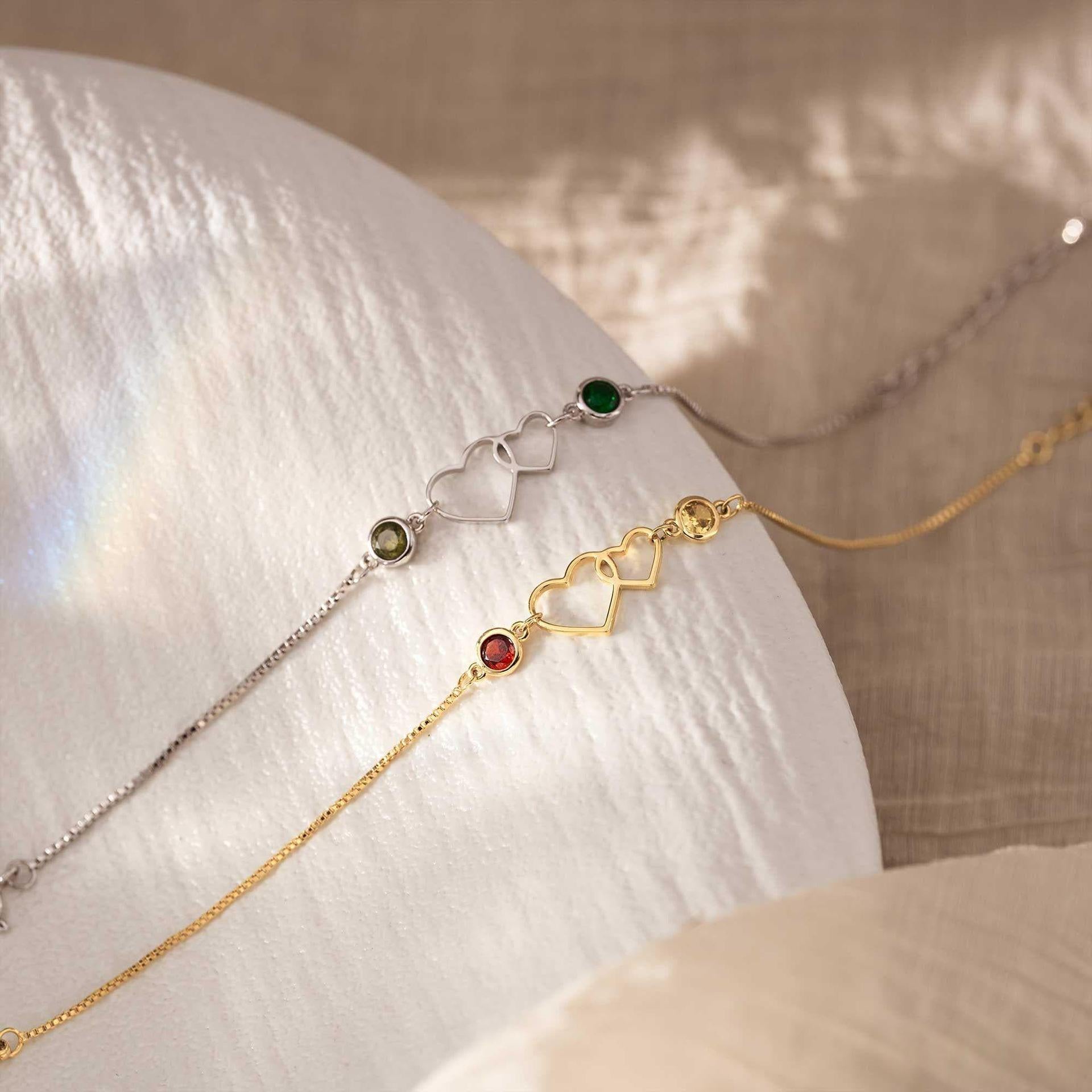Doppelherz-Armband für Damen
