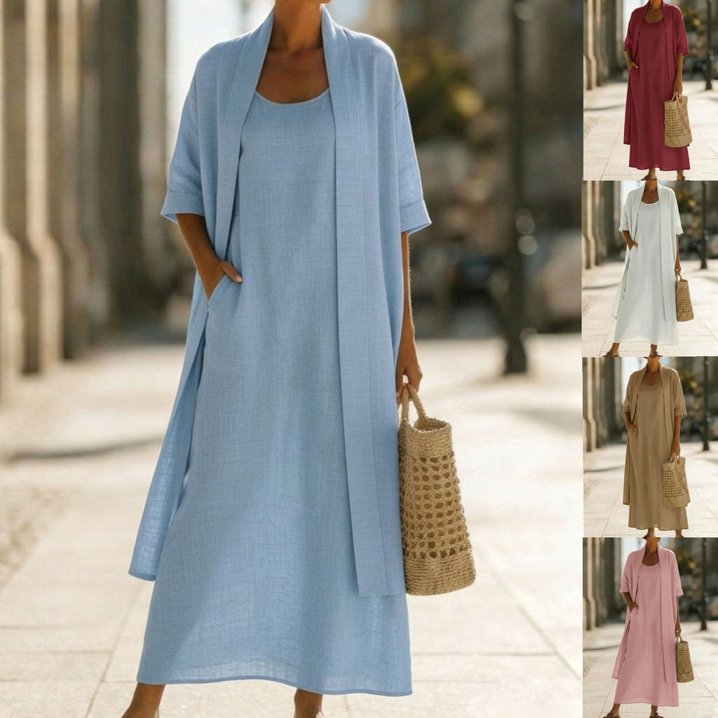 Elegantes Zweiteiler-Kleid im A-Linien-Schnitt