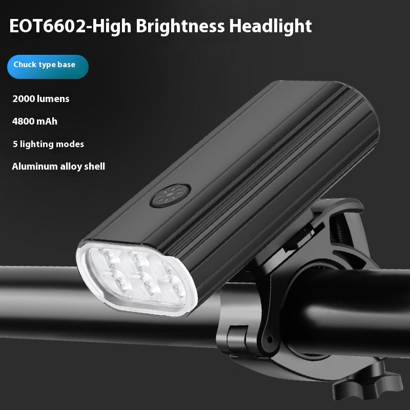 Velo-Frontlicht 2000LM XPT*6 LED Aluminium