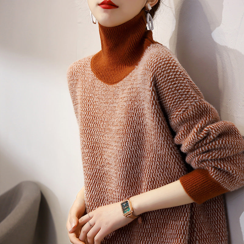 Rollkragenpullover im Oversize-Look